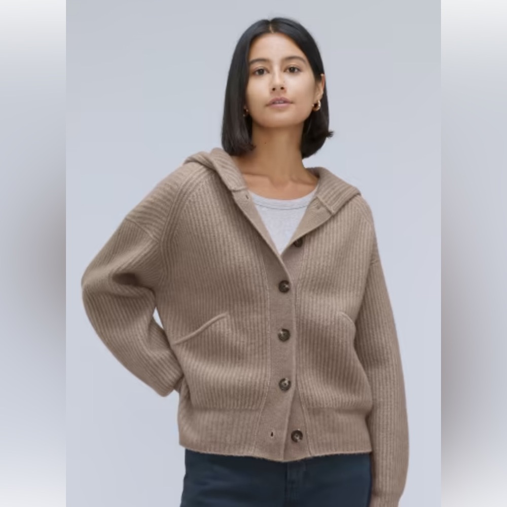 NWT Everlane the Cozy Stretch Hooded Cardigan